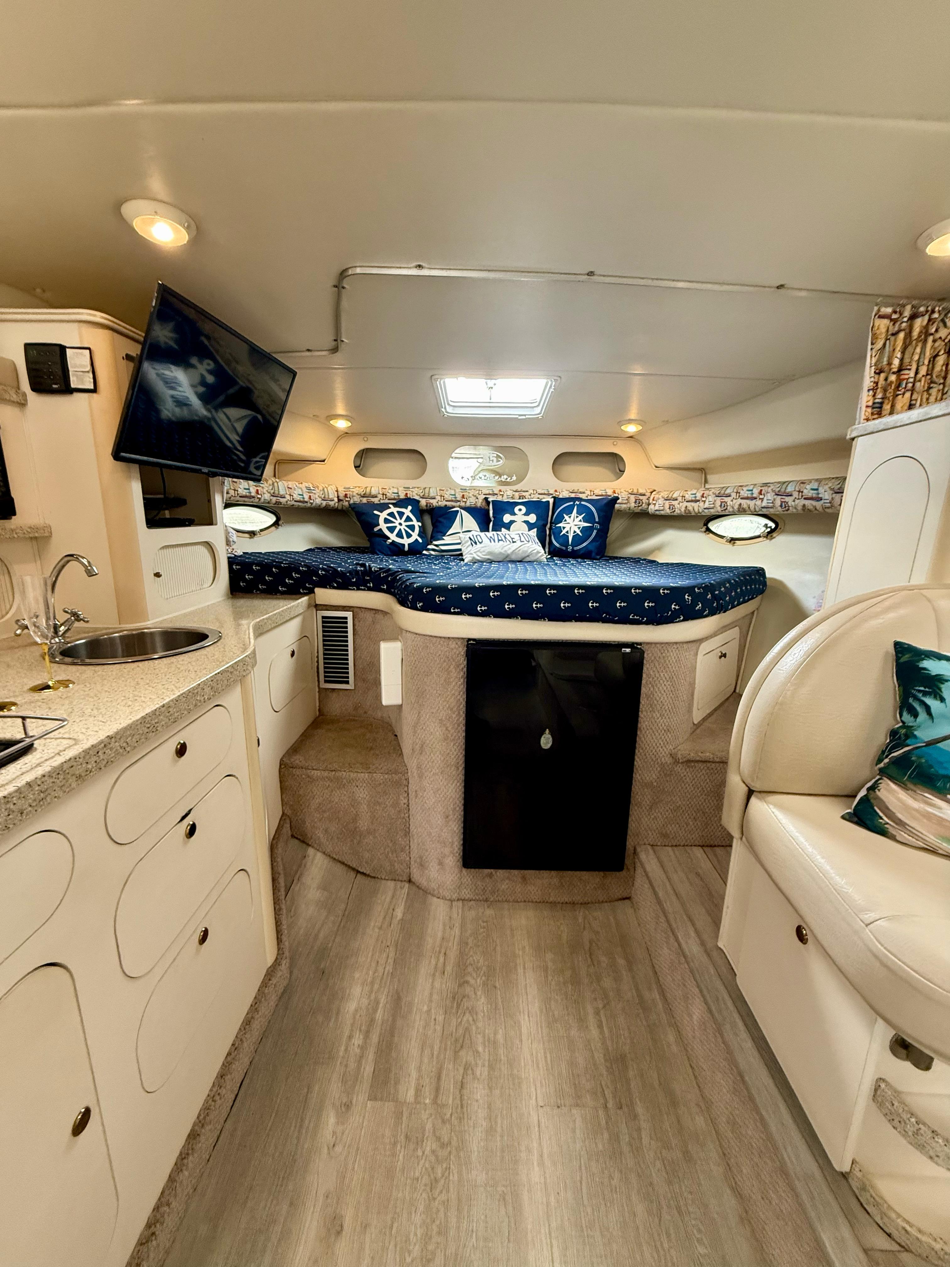 Boat cabin interior